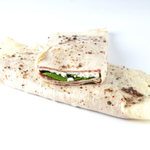 Tortitas Rulo de cabra y espinacas
